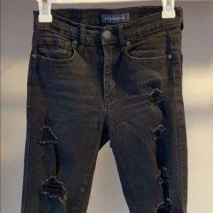 Aeropostale black distressed jeans